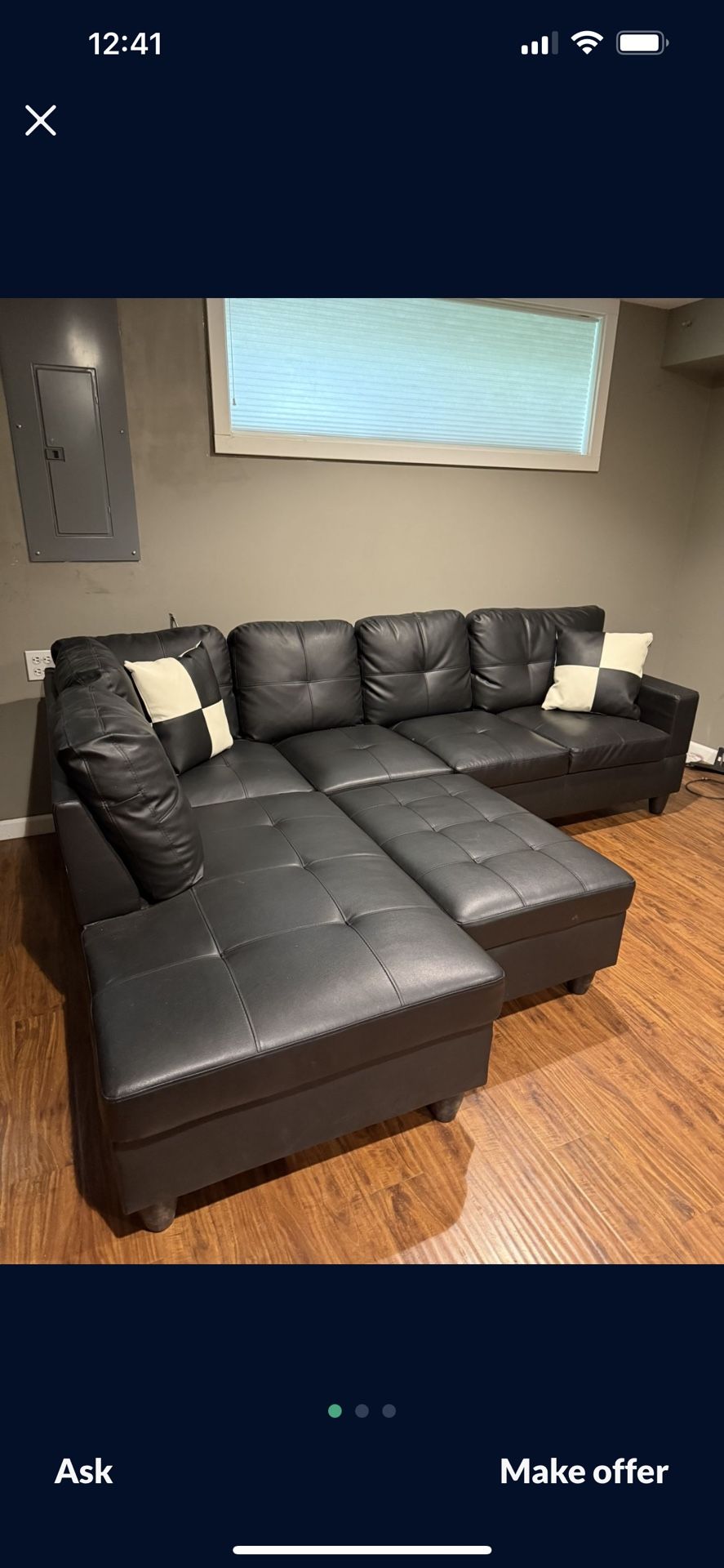 Black Leather Couch
