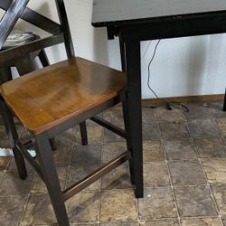 Wood Table And Chairs.