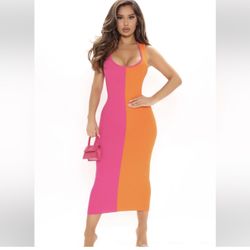 Color-block Sleeveless Dress 