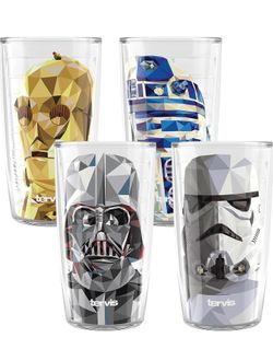 4 Plastic Star Wars Cups For Sale $100