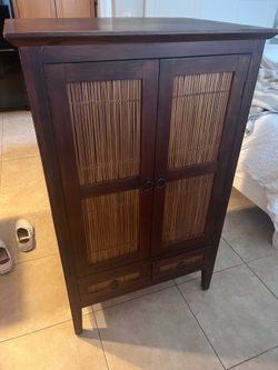 Gorgeous wood cabinet - all measurements posted