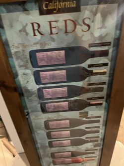 Wine Wood Framed Wall Hanging
