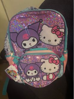Hello Kitty &  kuromi Backpack set 2pc