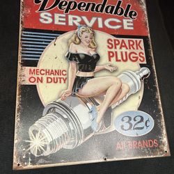 Dependable Service Vintage Sign 