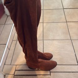 Knee High Brown Target Boots 