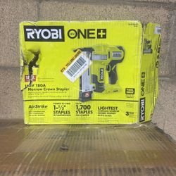 RYOBI ONE+ 18-Gauge Cordless AirStrike Narrow Crown Stapler P361 Green