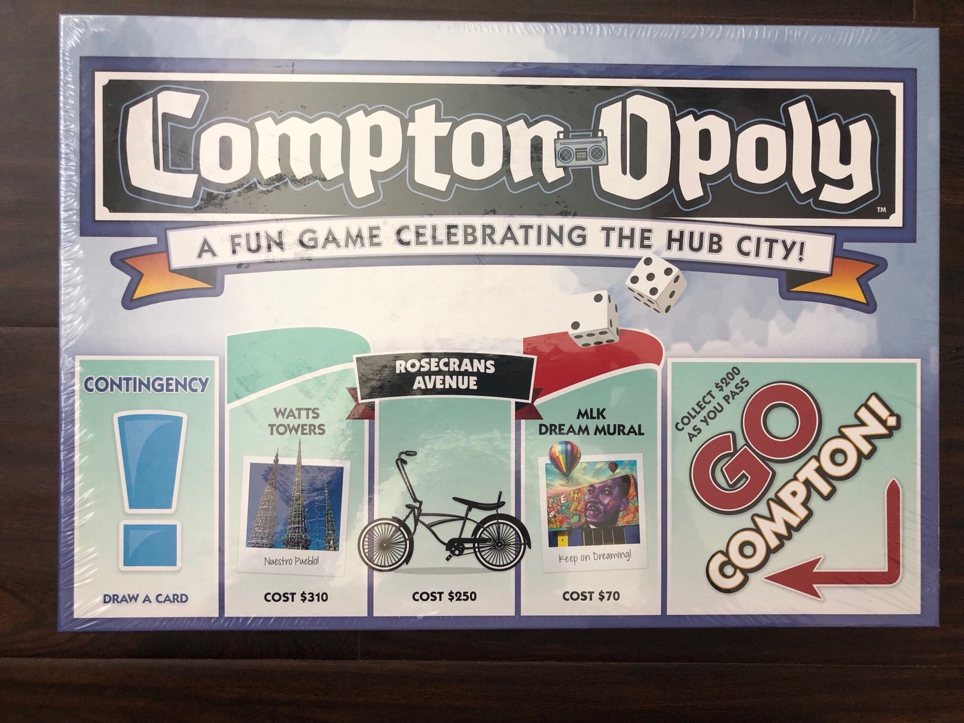 Compton-Opoly board game monopoly for the city of Compton