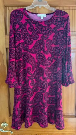 Size M floral Red and black dress brand name Michael Kours