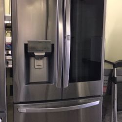 LG INSTA VIEW FRENCH STYLE STAINLESS STEEL REFRIGERATOR 