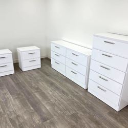 Dresser Chest And 2 Nightstands - Cómoda Gavetero Y 2 Mesitas De Noche 