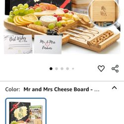 New Deluxy Mr and Mrs Cheese Board Set