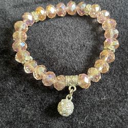 Pink Glass Bracelet 