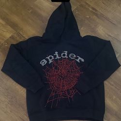 Sp5der OG Rhinestone Black Hoodie
