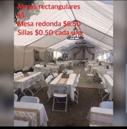 Mesas, sillas, carpas , jumpers