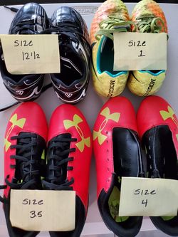 Kids 12 1/2- 4 Soccer Cleats and Guards