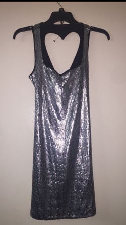 Silver sequin dress