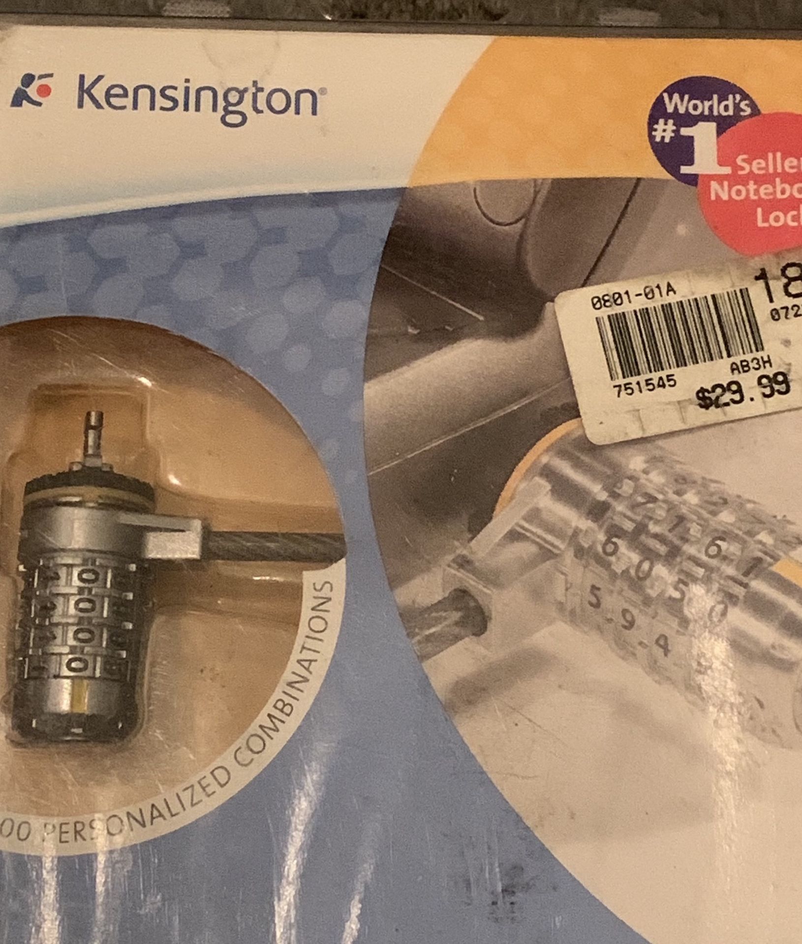 Kensington Combination Notebook Lock