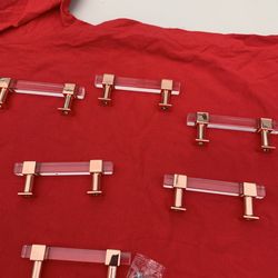 Cabinet handles , polished gold knobs