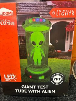 7ft Giant Inflatable Alien Test Tube with LED Lights