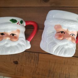 Vintage Santa Mugs