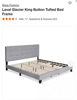 King Size Button Tufted Bed frame - unopened in box