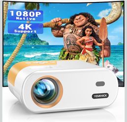 Native 1080P Mini Projector YOWHICK for iPhone, Android