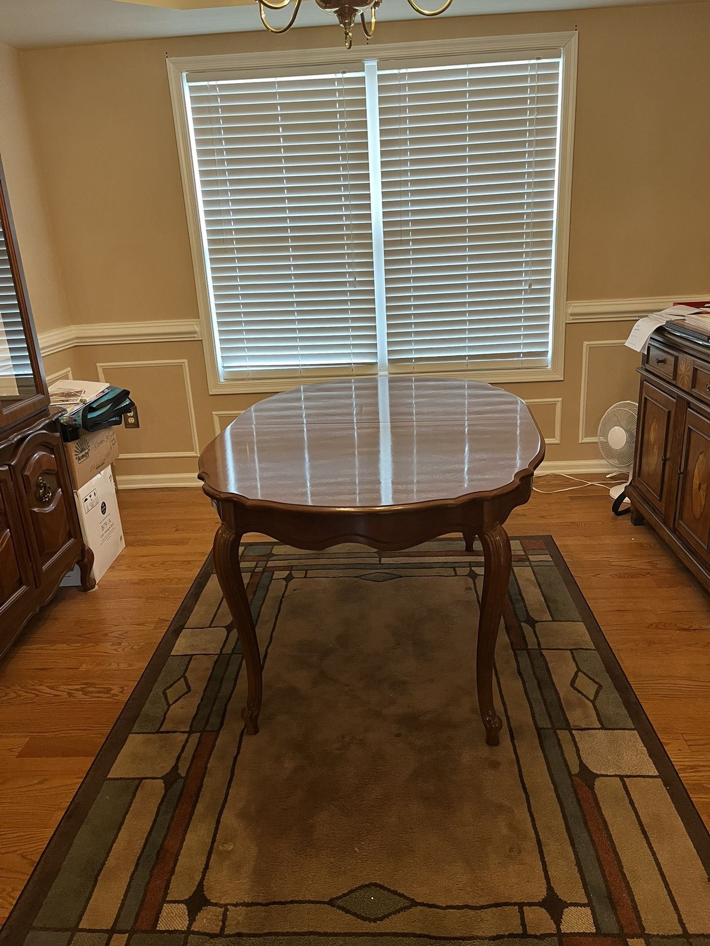 China Cabinet Sold. Table and 6 chairs with accessories available.