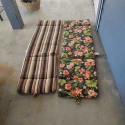 Two Outside Chair Cushions 