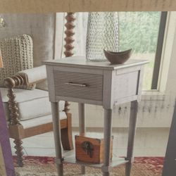 New Shop allen + roth allen + roth Gray Wood End Table$50 