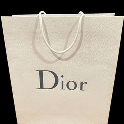 Dior Paper Bag With Extra Ribbon