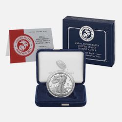 250th Anniversary Marine Corps American Eagle One Ounce Silver Proof Coin