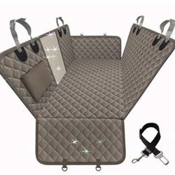 Large Backseat Cover for Dogs, Car Seat Extender Hard Bottom