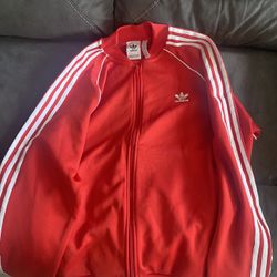 XL Red Adidas tracksuit