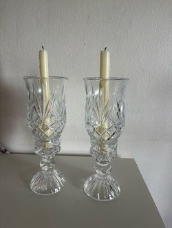 Crystal Candle Holders — Both for $40