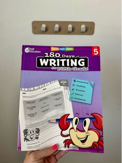 Shell Education 180 Days of Writing for Fifth Grade Workbook | Brand New