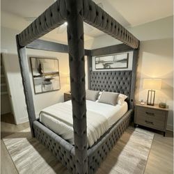 Mira Canopy Bed Frame - Optional Mattress + Cash + Payments 