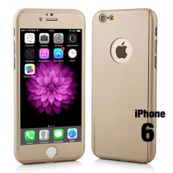 iPhone 6 Case (Gold) - Free Tempered Glass, Full Protection, Matte Surface.