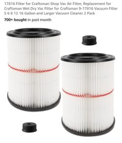 Craftsman shop vac replacement Filter 2 pack