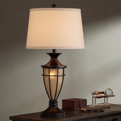 Set of 2 - John Timberland Mission Cage 33" High Night Light Table Lamp