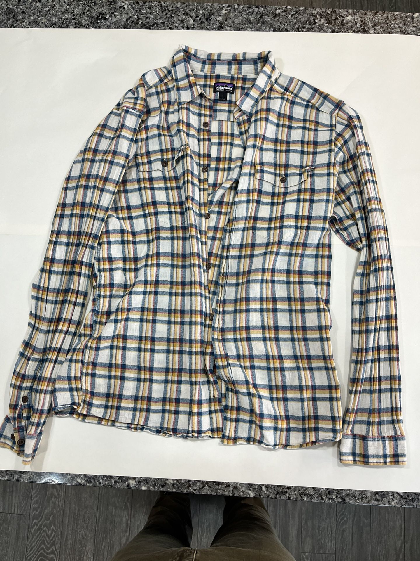 Patagonia Shirt, Mens Large, Organic Cotton