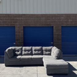 Ashley Homes Furniture Grey Sectional Couch With Chaise 