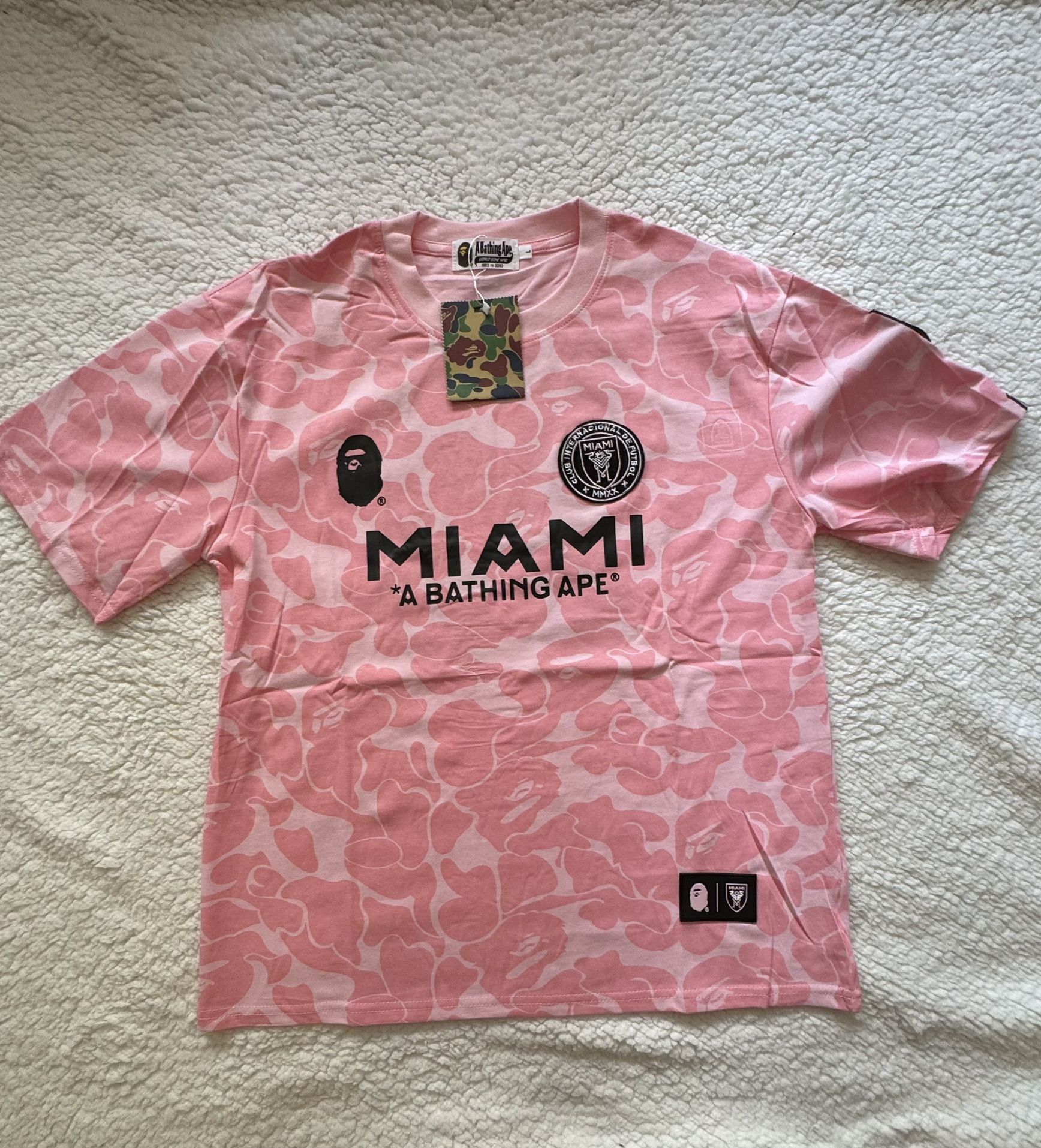 Bape X Inter Miami Shirt Size Large