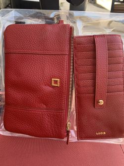 Leather wristlet and credit card holder New