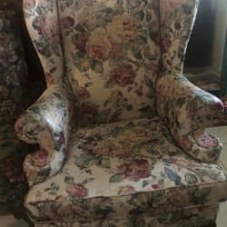 2 Matching  Wingback Chairs - $50 For Both!