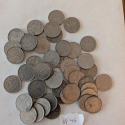 46 Old German 1 Mark Coins 