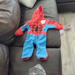 Baby Fleece Hooded One Piece Jumpsuit Size 6 -12 Month, Marvel