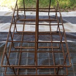 VTG Oil Can/Bottle Basket Rack Carrier