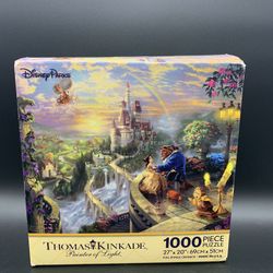 Disney Parks Thomas Kinkade Painters of Light Beauty & the Beast 1000 Piece Puzzle