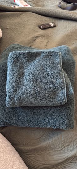 Dark Teal Cotton Towel Set