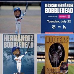 Teoscar Hernandez Dodger Baseball Bobblehead SGA 7/22/25